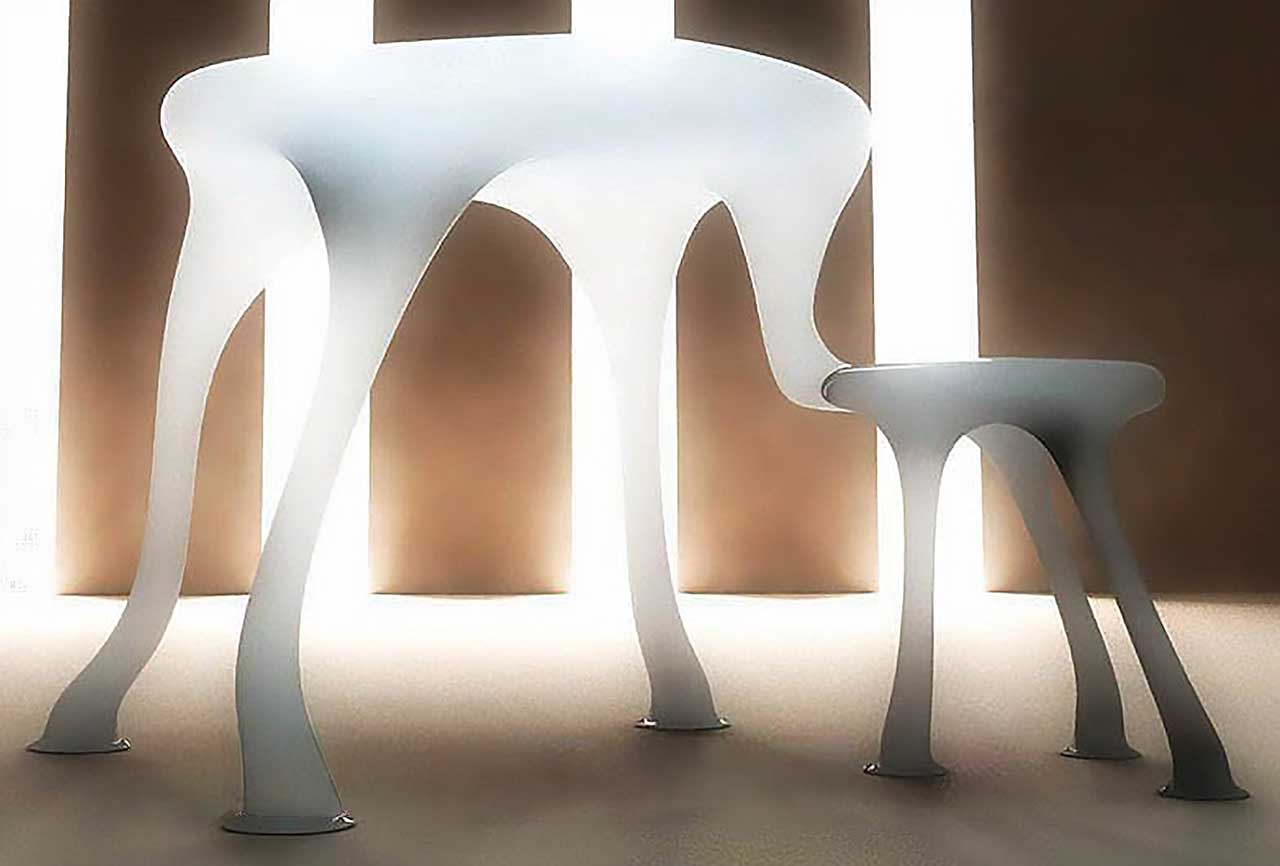 Image architecturale 3D : Table chaise