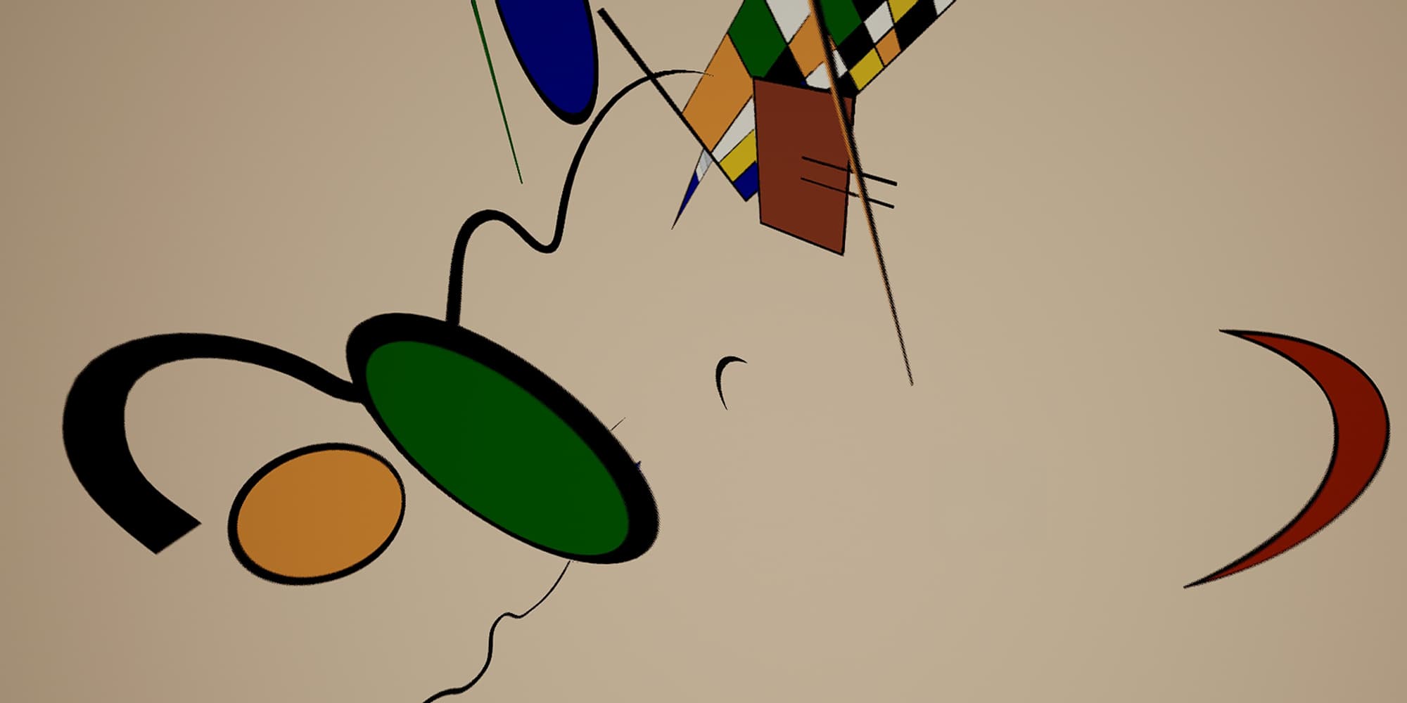 Installation Waltz of Shapes, in homage to Wassily Kandinsky