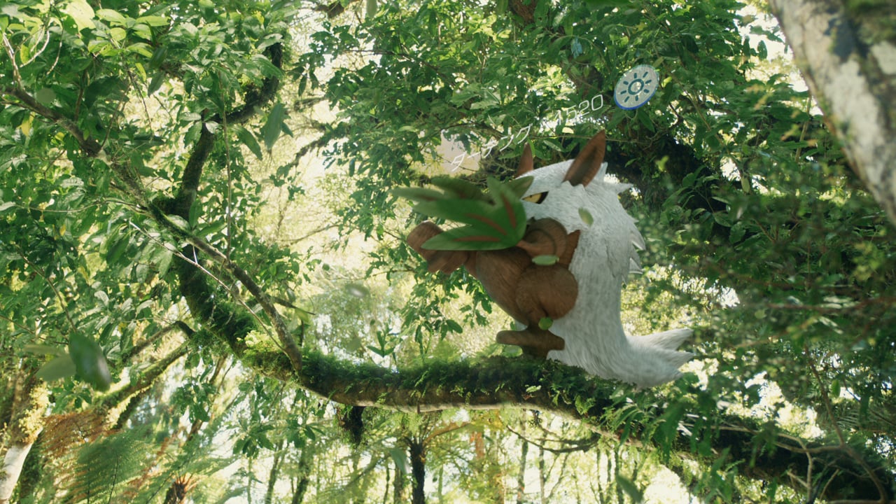 Pokémon animated in 3D in a park, Pokémon GO commercial